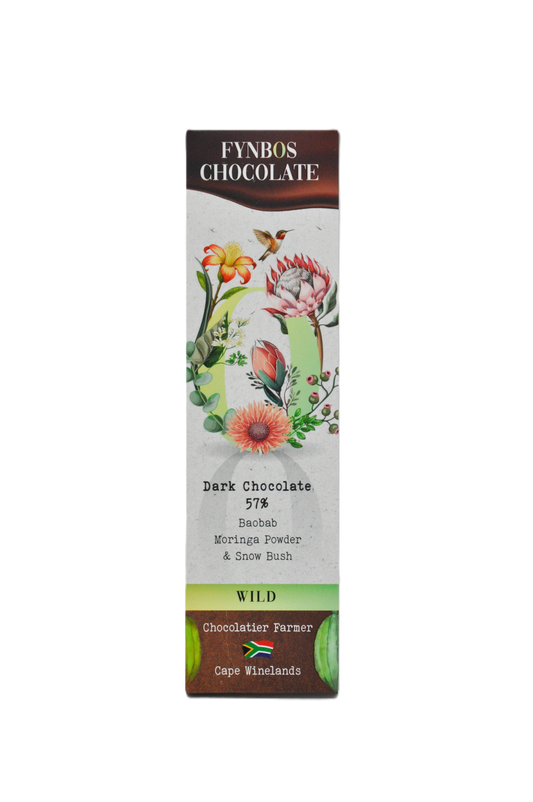 FYNBOS-O chocolate slab, 57% dark, Wild